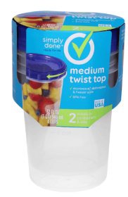 Simply Done Medium Twist Top Containers