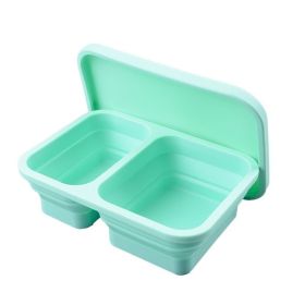 Reusable Pizza Storage Container with  Microwavable Serving Trays - Adjustable Pizza Slice Container to Organize & Save Space - BPA Free, Microwa (Color: Green, size: 1020ML)